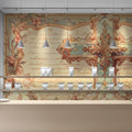 Baroque Script Cross Mural Wallpaper — Artistic Vintage Heritage Mural Wallpaper - room preview 03