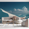 Desert Horizon Mural Wallpaper — Dreamy Sand Dunes and Blue Sky Mural Wallpaper - room preview 03