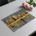 Golden City Skyline Mural Wallpaper — Abstract Urban Art Mural Wallpaper - room preview 03