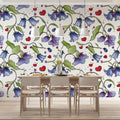 Bluebell Garden Mural Wallpaper — Whimsical Floral Art Mural Wallpaper - room preview 03