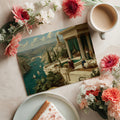 Renaissance Mediterranean Harbor Mural Wallpaper - room preview 03