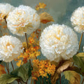 Golden Chrysanthemum Floral Mural Wallpaper - room preview 03