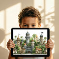 Enchanted Castle Mural Wallpaper — Whimsical Architectural Illustration Mural Wallpaper - room preview 03
