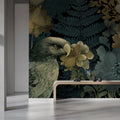 Gaze and Flora Mural Wallpaper — Surrealist Botanical Art Mural Wallpaper - room preview 03