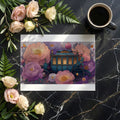 Royal Carriage Floral Mural Wallpaper — Whimsical Fantasy Design Mural Wallpaper - room preview 03