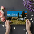 Mediterranean Countryside Oil Painting Mural Wallpaper - room preview 03