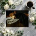 Sleeping Highland Calf Mural Wallpaper —Cozy Artistic Wall Mural Mural Wallpaper - room preview 03