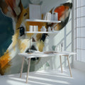 Fawn Portrait Mural Wallpaper — Soft Impressionistic Animal Art Mural Wallpaper - room preview 03
