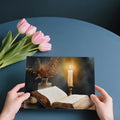 Candlelit Library Mural Wallpaper — Dark Academia Aesthetic Mural Wallpaper - room preview 03