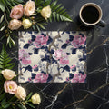Vintage Peony Garden Mural Wallpaper in Pink and Navy Mural Wallpaper - room preview 03