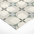 Geometric Petal Mural Wallpaper in Sage and Cream Mural Wallpaper - room preview 03