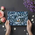 Winter Cabin in Frosty Forest Mural Wallpaper - room preview 03