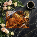 Golden Amber Liquid Abstract Mural Wallpaper - room preview 03