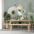 Ethereal Meadow Mural Wallpaper — Soft Botanical Art Mural Wallpaper - room preview 03