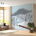 Winter Express Mountain Mural Wallpaper — Snowy Landscape Design Mural Wallpaper - room preview 03