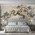 Blossoming Bonsai Mural Wallpaper — Traditional Artistic Style Mural Wallpaper - room preview 03