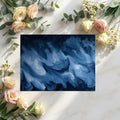 Abstract Swirling Indigo Wave Mural Wallpaper - room preview 03