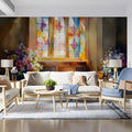 Stained Glass Cathedral Mural Wallpaper — Artistic Architectural Mural Wallpaper - room preview 03