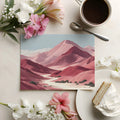 Rose Quartz Desert Mountain Mural Wallpaper — Artistic Landscape Mural Wallpaper - room preview 03