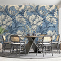 Baroque Peony Mural Wallpaper — Classic Floral Wall Art Mural Wallpaper - room preview 03