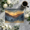 Stained Glass Mountain Landscape Mural Wallpaper - room preview 03