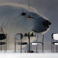 Arctic Polar Bear Portrait Mural Wallpaper — Wildlife Fine Art Mural Wallpaper - room preview 03