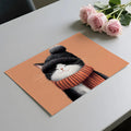 Cozy Winter Cat Mural Wallpaper — Whimsical Illustration Mural Wallpaper - room preview 03