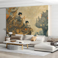 Fantasy Voyage Mural Wallpaper — Whimsical Storybook Illustration Mural Wallpaper - room preview 03