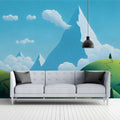Alpine Journey Landscape Mural Wallpaper — Whimsical Mountain View Mural Wallpaper - room preview 03