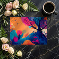 Vibrant Abstract Garden Mural Wallpaper in Sunset Hues Mural Wallpaper - room preview 03