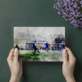 Soccer Match Impressionist Mural Wallpaper — Athletic Home Decor Mural Wallpaper - room preview 03