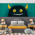 Furry Monster Mural Wallpaper — Playful Children's Wall Art Mural Wallpaper - room preview 03