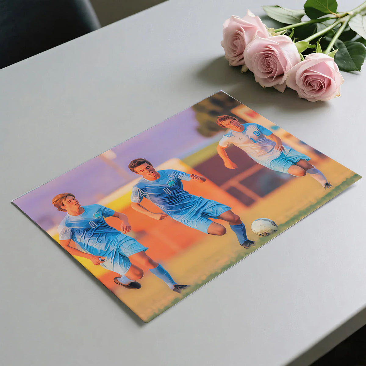 Soccer Match Action Mural Wallpaper — Energetic Sports Design Mural Wallpaper - room preview 03