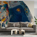 Abstract Elephant Feather Mural Wallpaper in Multicolored Tones Mural Wallpaper - room preview 03
