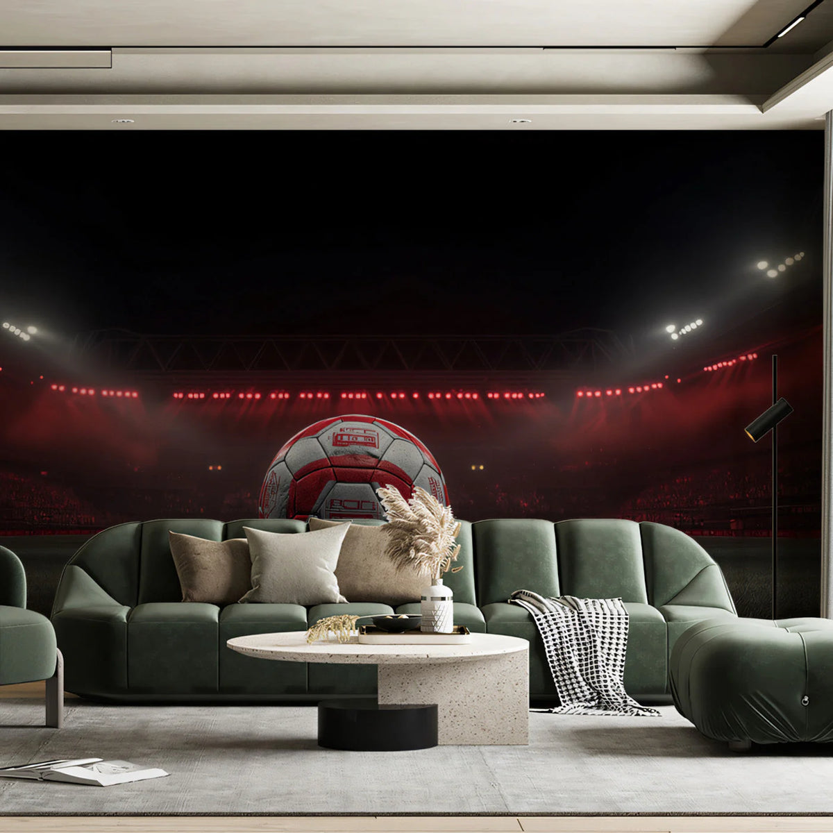 Stadium Football Mural Wallpaper — Energetic Sports Design Mural Wallpaper - room preview 03