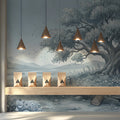 Enchanted Riverside Meadow Mural Wallpaper — Whimsical Blue Landscape Mural Wallpaper - room preview 03