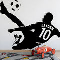 Soccer Player Action Silhouette Mural Wallpaper - room preview 03
