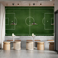 Soccer Field Pitch Mural Wallpaper — Sport Themed Wall Art Mural Wallpaper - room preview 03