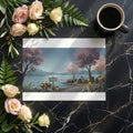 Riverside Blossom Mural Wallpaper — Soft Impressionistic Landscape Mural Wallpaper - room preview 03
