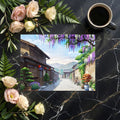 Japanese Wisteria Village Mural Wallpaper — Impressionistic Scenery Mural Wallpaper - room preview 03