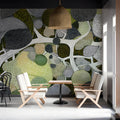Abstract Forest Canopy Mural Wallpaper — Modern Dot Art Design Mural Wallpaper - room preview 03