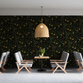 Olive Branch Botanical Mural Wallpaper — Dark Forest Green Aesthetic Mural Wallpaper - room preview 03
