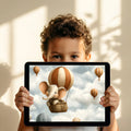 Floating Elephant Adventure Mural Wallpaper for Kids Rooms Mural Wallpaper - room preview 03
