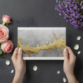 Metallic Gold Paint Splatter Mural Wallpaper — Modern Abstract Mural Wallpaper - room preview 03