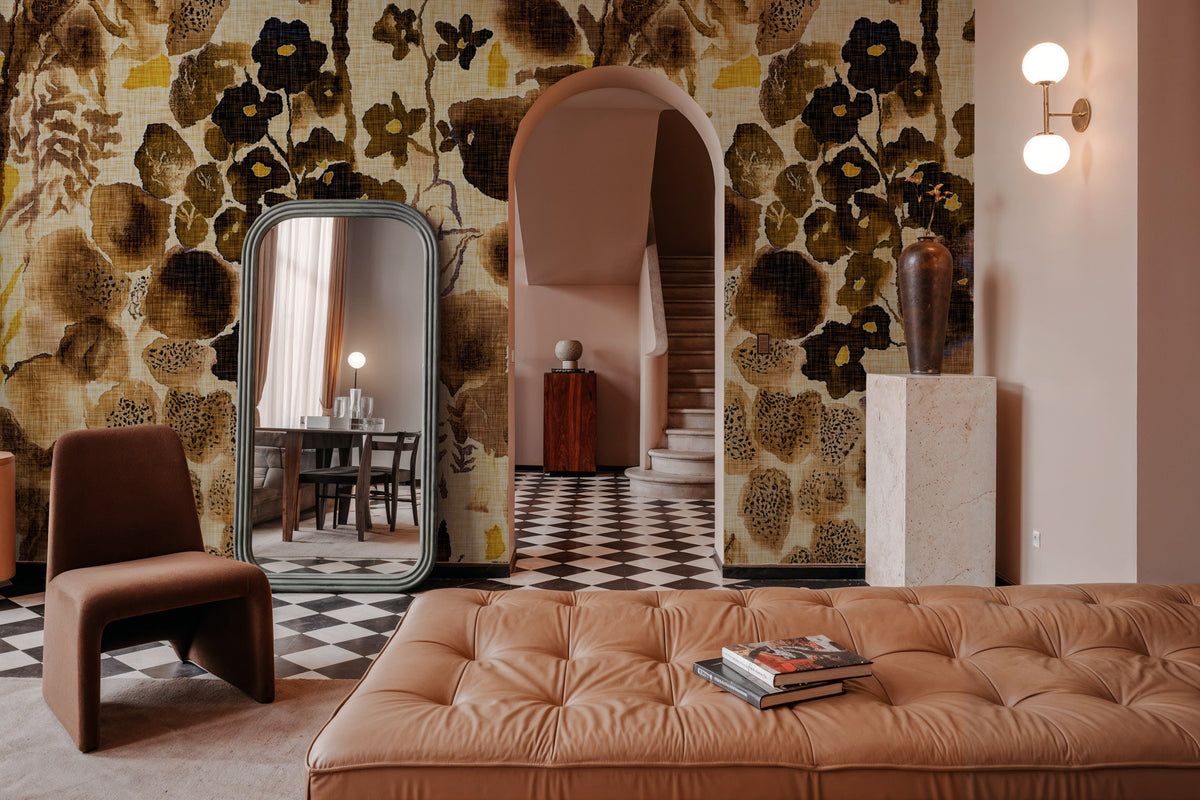Woven Blossom Mural Wallpaper - room preview 03