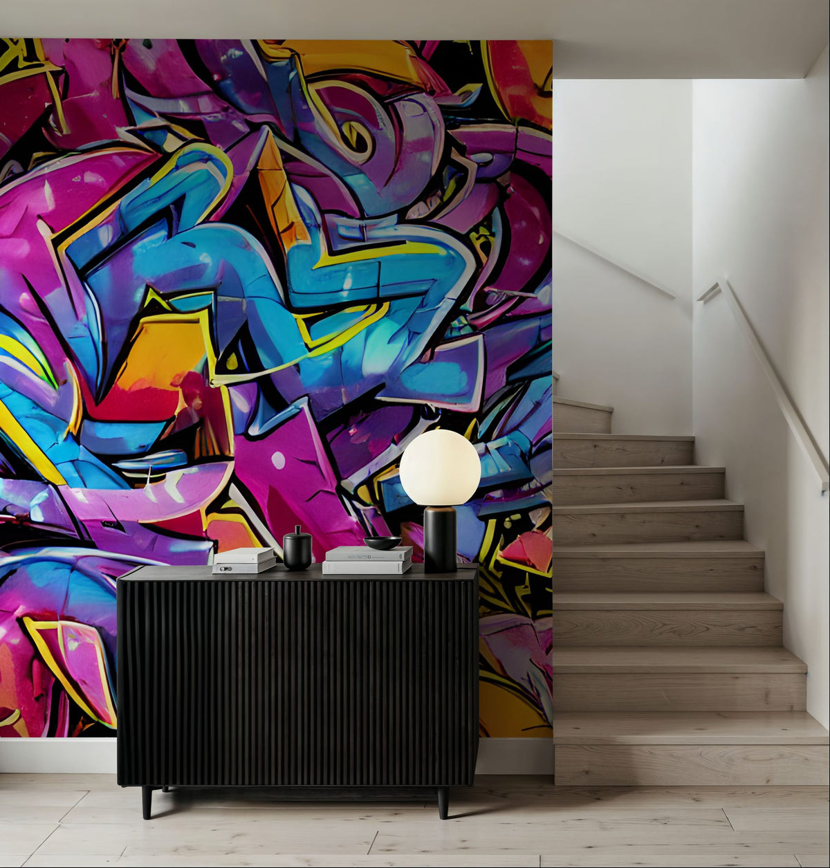 Tricky Street Mural Wallpaper - room preview 03
