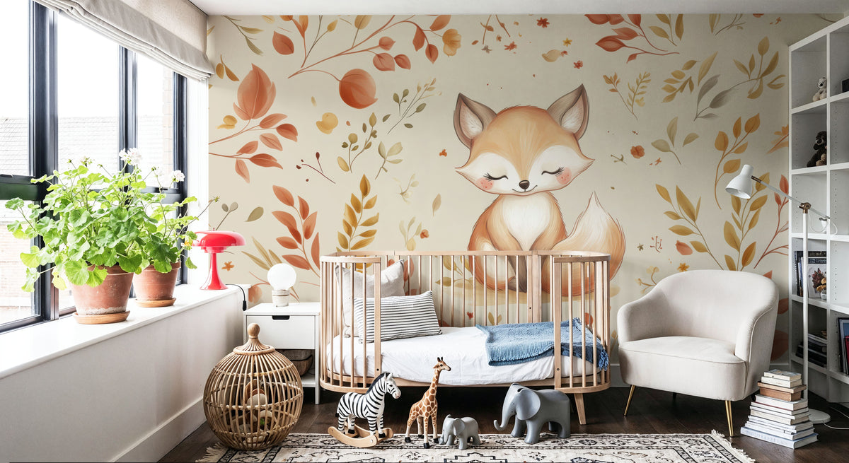 Fox Fall Mural Wallpaper - room preview 03