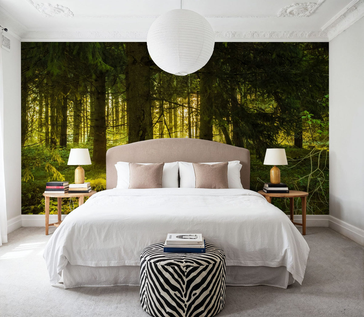 Nordic Woodland Mural Wallpaper - room preview 03