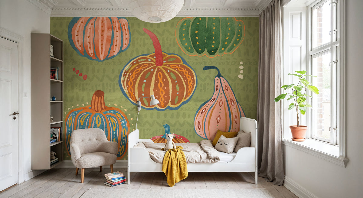 Harvest Whimsy III Mural Wallpaper - room preview 03