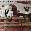 Puppy Love V Mural Wallpaper - room preview 03